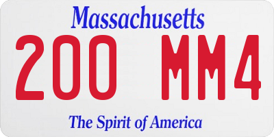 MA license plate 200MM4