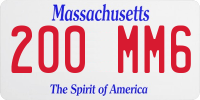 MA license plate 200MM6