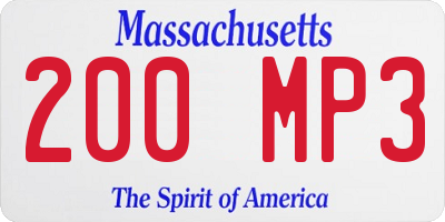 MA license plate 200MP3