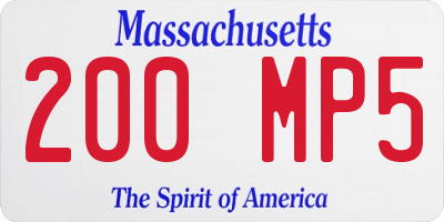 MA license plate 200MP5