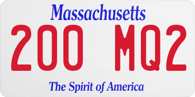 MA license plate 200MQ2
