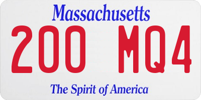 MA license plate 200MQ4