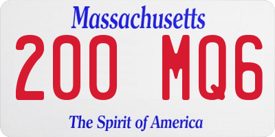 MA license plate 200MQ6