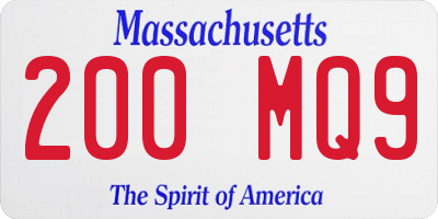 MA license plate 200MQ9