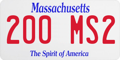 MA license plate 200MS2