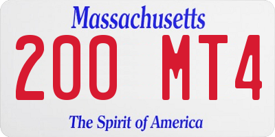 MA license plate 200MT4