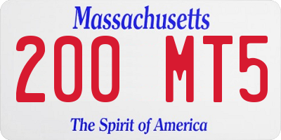 MA license plate 200MT5