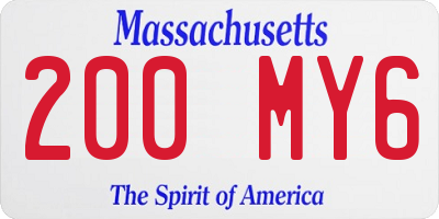 MA license plate 200MY6