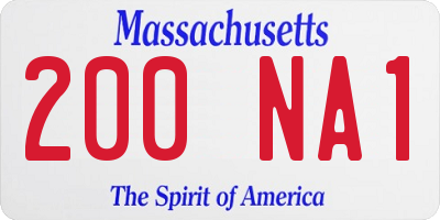 MA license plate 200NA1