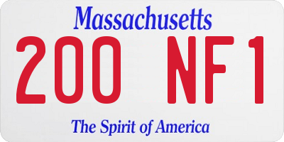 MA license plate 200NF1