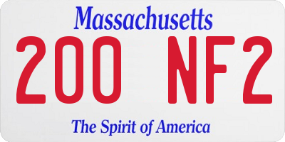 MA license plate 200NF2