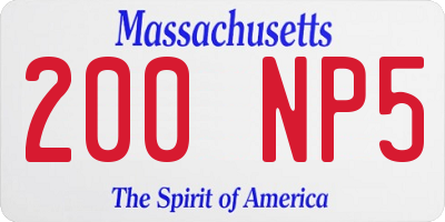 MA license plate 200NP5