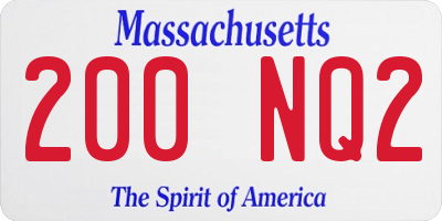 MA license plate 200NQ2