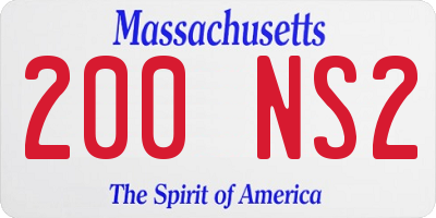 MA license plate 200NS2