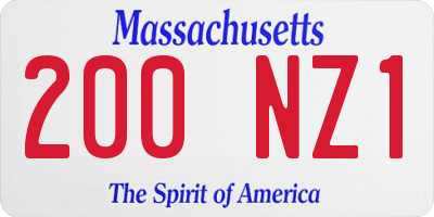 MA license plate 200NZ1