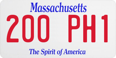 MA license plate 200PH1