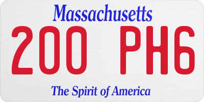 MA license plate 200PH6