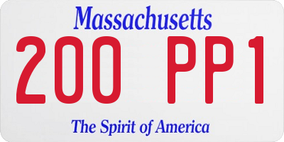 MA license plate 200PP1