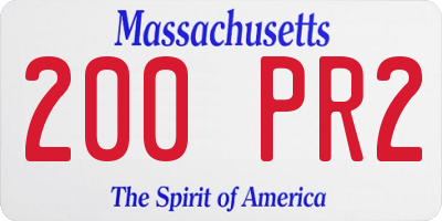 MA license plate 200PR2