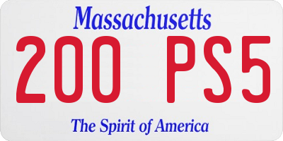 MA license plate 200PS5