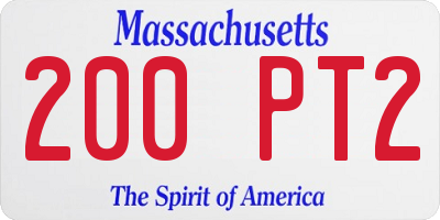 MA license plate 200PT2