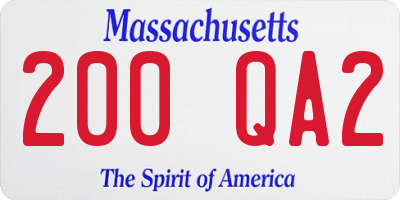 MA license plate 200QA2