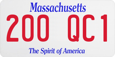MA license plate 200QC1