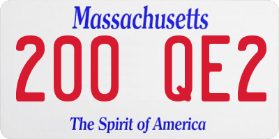 MA license plate 200QE2