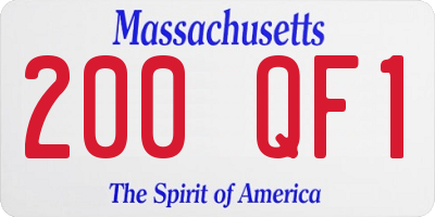 MA license plate 200QF1