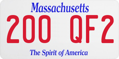 MA license plate 200QF2