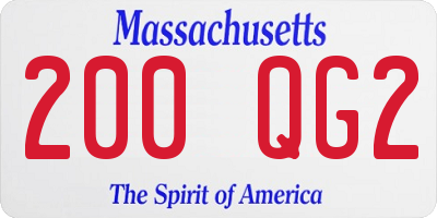 MA license plate 200QG2