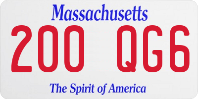 MA license plate 200QG6