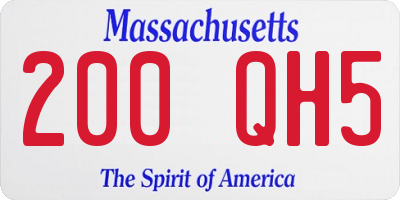 MA license plate 200QH5