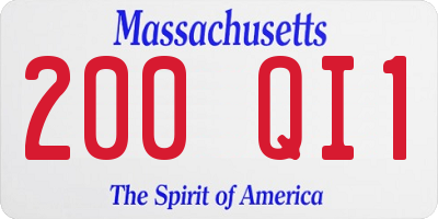 MA license plate 200QI1