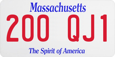 MA license plate 200QJ1