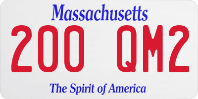 MA license plate 200QM2