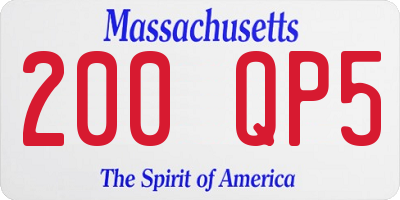 MA license plate 200QP5