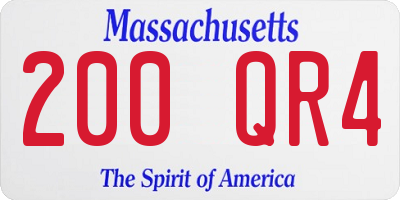 MA license plate 200QR4