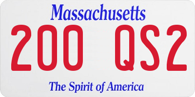 MA license plate 200QS2