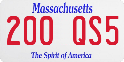 MA license plate 200QS5