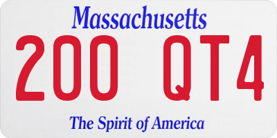 MA license plate 200QT4