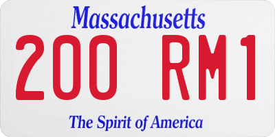 MA license plate 200RM1