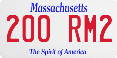 MA license plate 200RM2