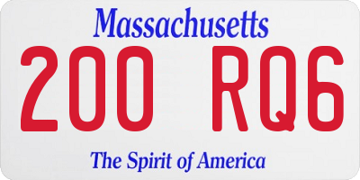 MA license plate 200RQ6