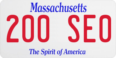 MA license plate 200SE0
