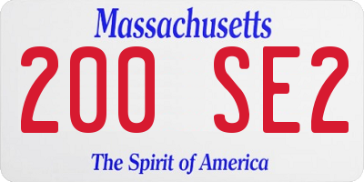MA license plate 200SE2