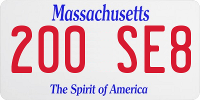 MA license plate 200SE8