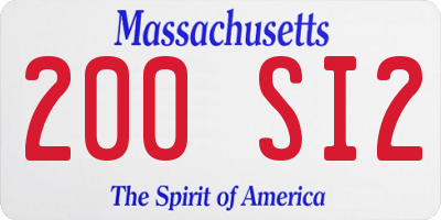 MA license plate 200SI2