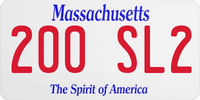 MA license plate 200SL2