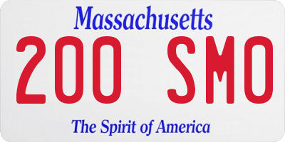 MA license plate 200SM0